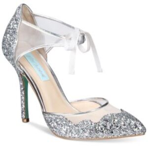 Besty Johnson Blue Stela Front-Tie Heels